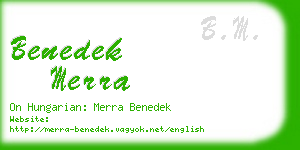 benedek merra business card